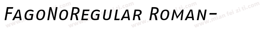 FagoNoRegular Roman字体转换